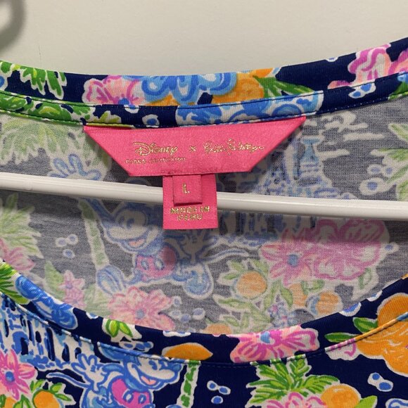 Disney Lilly Pulitzer Cody Navy Dress 2024 Size Large - Picture 2 of 6